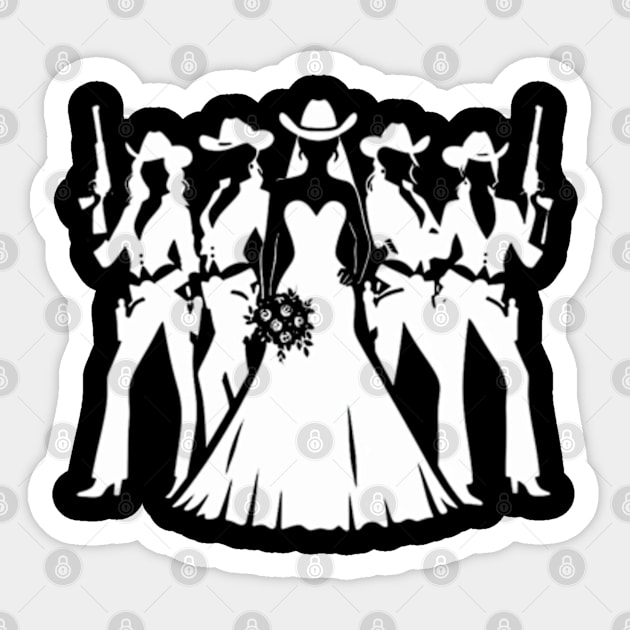 Cowgirl Bride and Bridesmaids Sticker by EverBride